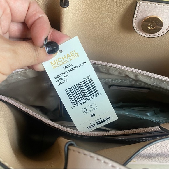 Michael Kors Large Emilia tote bag purse blush pink - Picture 8 of 13